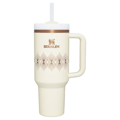 Stanley 1.20 L | Cream Gloss Deco The Quencher H2.0 FlowState™ Tumbler | 40 OZ (Special Edition )