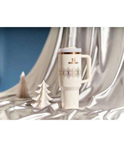 Stanley 1.20 L | Cream Gloss Deco The Quencher H2.0 FlowState‰ã¢ Tumbler | 40 OZ (Special Edition )