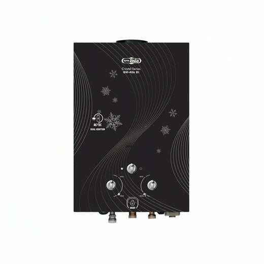 Super Asia GH-406Di Crystal Series Instant Gas Water Heater - Black