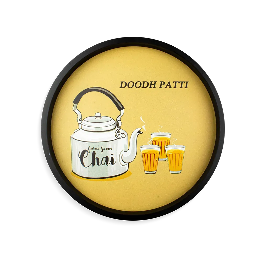 Doodh Patti Round Art Tray Secondary image