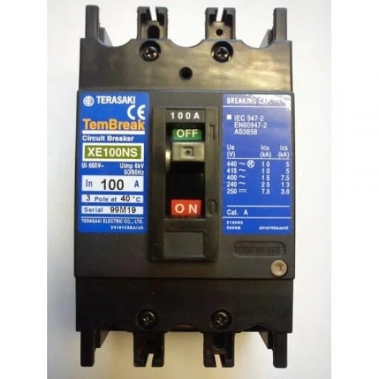 Terasaki XE100NS+ 3 Pole MCCB Breaker Price in Pakistan