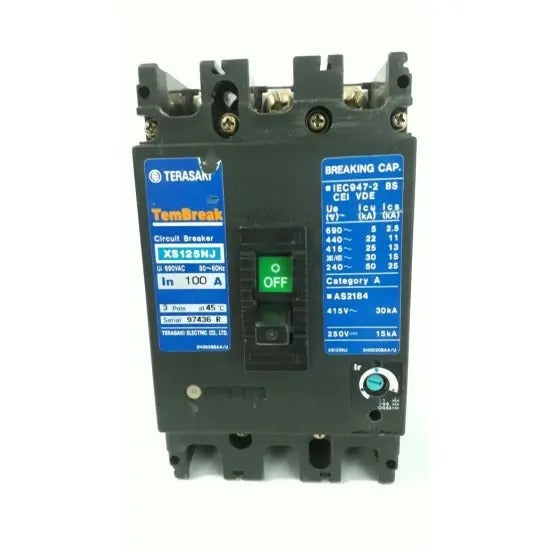 Terasaki XS 125NJ 3 Pole MCCB Breaker Price in Pakistan 