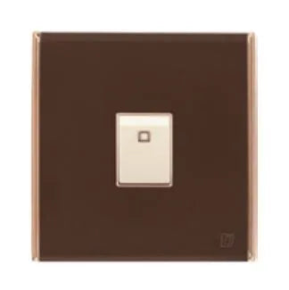 TJ Bell 1 Gang Flush Switch Brown