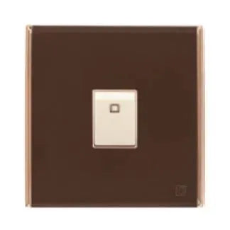 TJ Bell Series 1 Gang 2 Way Flush Switch Brown
