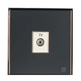TJ Bell Series 1 Gang TV Co Axial Outlet Grey Price in Pakistan  Main image