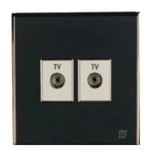 TJ Bell Series 2 Gang TV Co Axial Outlet Grey
