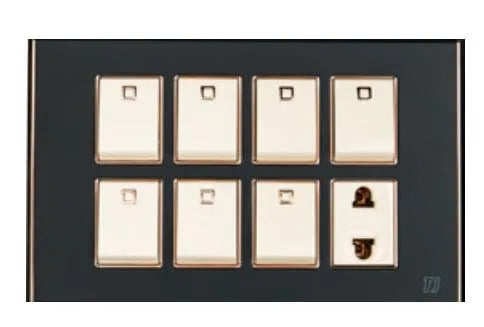 TJ Bell Series 7 Switch + 1 Socket Grey