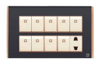 TJ Bell Series 9 Switch + 1 Socket Grey