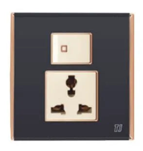 TJ Bell Series 3 Pin Switch Universal Socket Grey Price in Pakistan