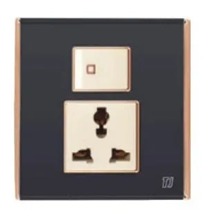 TJ Bell Series 3 Pin Switch Universal Socket Grey Price in Pakistan