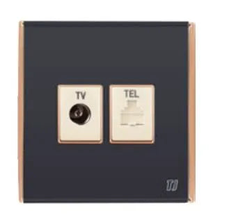 TJ Bell Series TV Co Axial + Telephone Outlet Grey Price in Pakistan