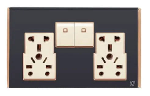 TJ Bell Series Twin 5 Pin Multi Socket Grey Price in Pakistan 