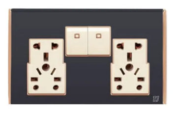 TJ Bell Series Twin 5 Pin Multi Socket Grey Price in Pakistan 