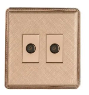 TJ J4 Series 2 Gang TV Co Axial Outlet