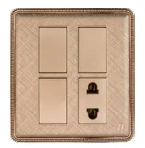 TJ J4 Series 3 Switch + 1 Socket
