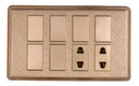 TJ J4 Series Switch + 2 Socket with Shutter