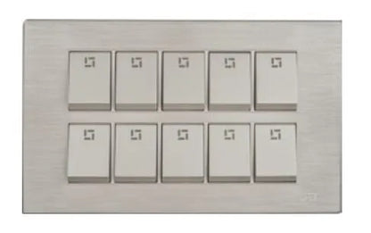 TJ JB Series 10 Gang Flush Switch Price in Pakistan 