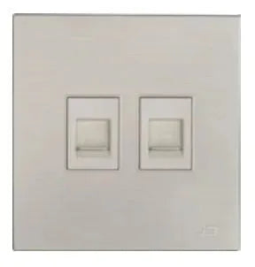 TJ JB Series 2 Gang Telephone Outlet Price in Pakistan  Main image