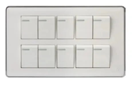 TJ Pro Series 10 Gang Flush Switch Price in Pakistan 