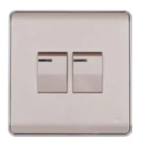 TJ Pro Series 2 Gang Flush Switch Gold Color Price in Pakistan
