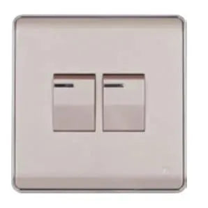 TJ Pro Series 2 Gang Flush Switch Gold Color Price in Pakistan