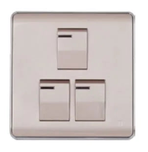 TJ Pro Series 3 Gang Flush Switch Gold Color Price in Pakistan
