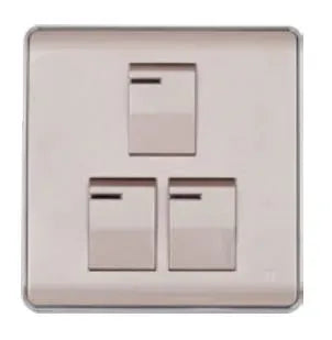 TJ Pro Series 3 Gang Flush Switch Gold Color Price in Pakistan