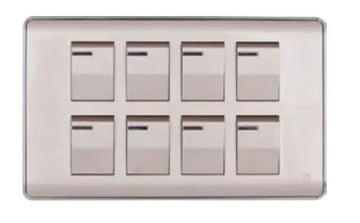 TJ Pro Series 8 Gang Flush Switch Gold Color Price in Pakistan