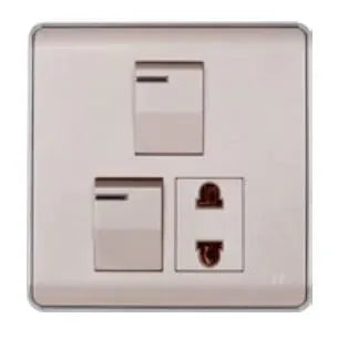 TJ Pro Series Switch + 1 Socket with Shutter