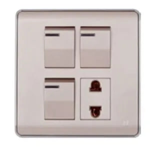 TJ Pro Series Switch + 1 Socket with Shutter