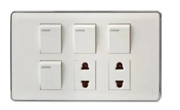 TJ Pro Series 4 Switch + 2 Socket