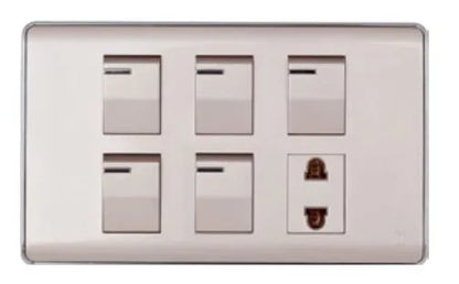 TJ Pro Series Switch + 1 Socket with Shutter