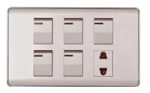 TJ Pro Series Switch + 1 Socket with Shutter