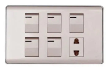 TJ Pro Series Switch + 1 Socket with Shutter