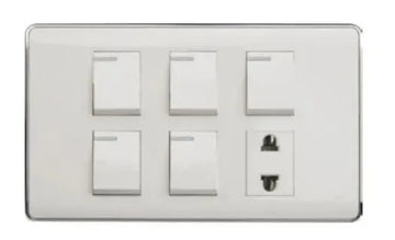 TJ Pro Series 5 Switch + 1 Socket