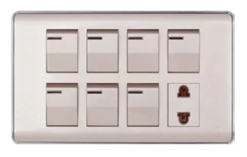 TJ Pro Series Switch + 1 Socket with Shutter