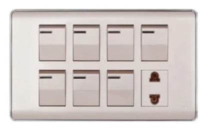 TJ Pro Series Switch + 1 Socket with Shutter