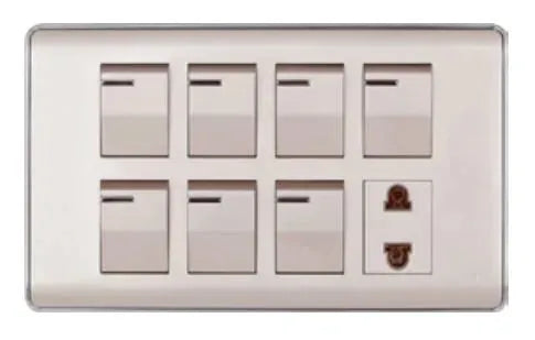 TJ Pro Series Switch + 1 Socket with Shutter