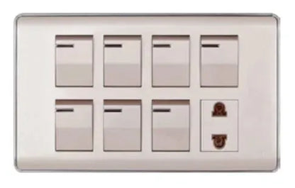 TJ Pro Series Switch + 1 Socket with Shutter