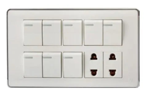 TJ Pro Series 8 Switch + 2 Socket