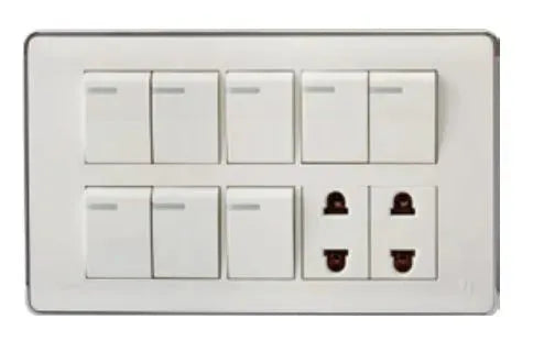 TJ Pro Series 8 Switch + 2 Socket