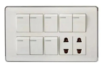 TJ Pro Series 8 Switch + 2 Socket