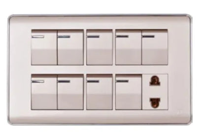 TJ Pro Series Switch + 1 Socket with Shutter