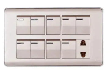 TJ Pro Series Switch + 1 Socket with Shutter