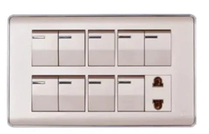 TJ Pro Series Switch + 1 Socket with Shutter