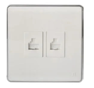 TJ Pro Series 2 Gang Telephone Outlet 