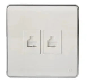TJ Pro Series 2 Gang Telephone Outlet 