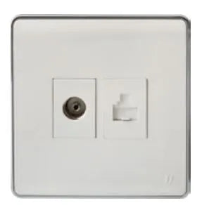 TJ Pro Series TV Co Axial + Telephone Outlet Price in Pakistan 
