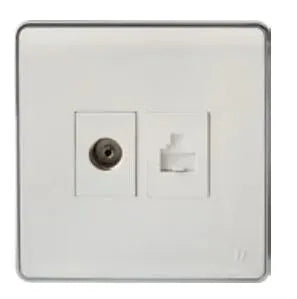 TJ Pro Series TV Co Axial + Telephone Outlet Price in Pakistan 