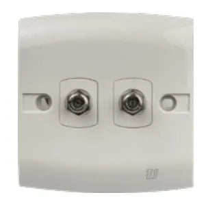 TJ ST Series 2 Gang TV Co Axial Outlet